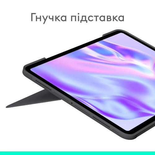 Чохол-клавіатура Logitech Combo Touch for Apple iPad Pro 11'' (M4) (920-012831) Graphite купити в Україні: Київ, Львів, Хмельницький, Тернопіль, Івано-Франківськ | Низька ціна, відгуки, характеристики від TELEMART фото
