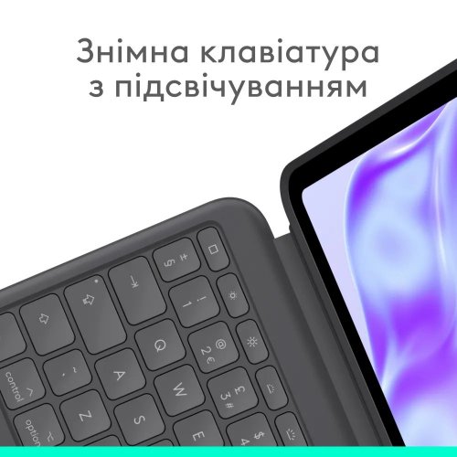 Чохол-клавіатура Logitech Combo Touch for Apple iPad Pro 13'' (M4) (920-012833) Graphite купити в Україні: Київ, Львів, Хмельницький, Тернопіль, Івано-Франківськ | Низька ціна, відгуки, характеристики від TELEMART фото
