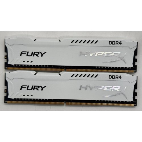 Озп Kingston DDR4 16GB (2x8GB) 2666Mhz HyperX FURY White (HX426C16FW2K2/16) (Відновлено продавцем, 861530) купити в Україні: Київ, Львів, Хмельницький, Тернопіль, Івано-Франківськ | Перевірка сумісності, низька ціна, відгуки, характеристики від TELEMART фото