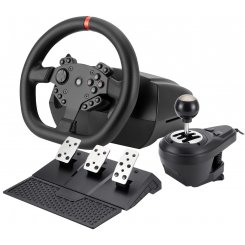 Уценка руль с педалями и коробкой передач GamePro RW070PM Black (Следы использования, 861540)