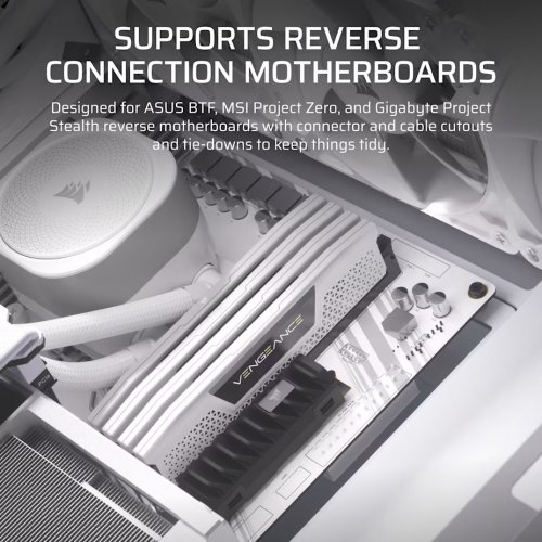 Корпус Corsair FRAME 4000D RS Tempered Glass без БЖ (CC-9011313-WW) White купити в Україні: Київ, Львів, Хмельницький, Тернопіль, Івано-Франківськ | Перевірка сумісності, низька ціна, відгуки, характеристики від TELEMART фото