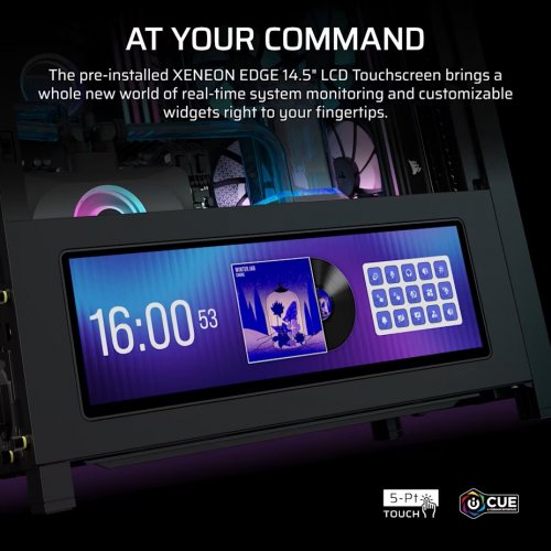 Корпус Corsair FRAME 4000D LCD RS ARGB Tempered Glass без БЖ (CC-9011326-WW) Black купити в Україні: Київ, Львів, Хмельницький, Тернопіль, Івано-Франківськ | Перевірка сумісності, низька ціна, відгуки, характеристики від TELEMART фото