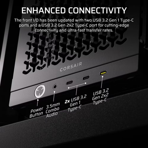 Корпус Corsair FRAME 4000D LCD RS ARGB Tempered Glass без БЖ (CC-9011326-WW) Black купити в Україні: Київ, Львів, Хмельницький, Тернопіль, Івано-Франківськ | Перевірка сумісності, низька ціна, відгуки, характеристики від TELEMART фото