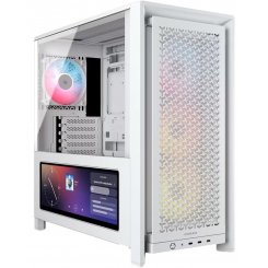 Корпус Corsair FRAME 4000D LCD RS ARGB Tempered Glass без БЖ (CC-9011327-WW) White