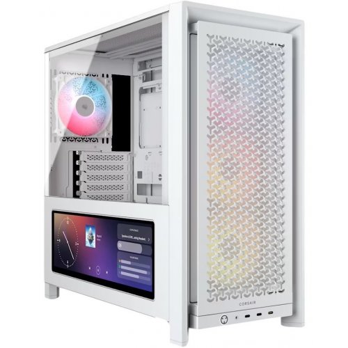 Корпус Corsair FRAME 4000D LCD RS ARGB Tempered Glass без БЖ (CC-9011327-WW) White купити в Україні: Київ, Львів, Хмельницький, Тернопіль, Івано-Франківськ | Перевірка сумісності, низька ціна, відгуки, характеристики від TELEMART фото