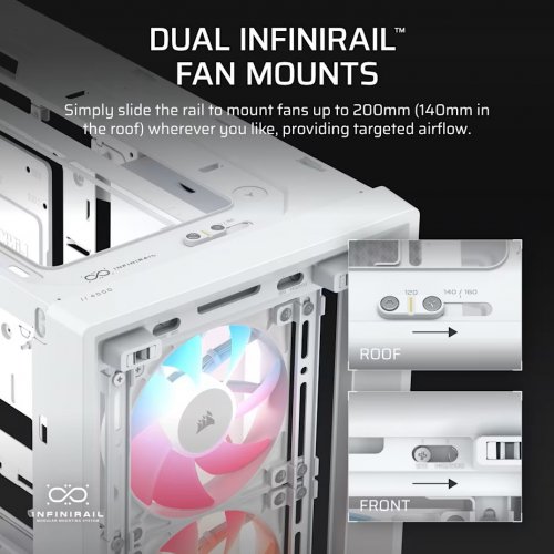 Корпус Corsair FRAME 4000D LCD RS ARGB Tempered Glass без БЖ (CC-9011327-WW) White купити в Україні: Київ, Львів, Хмельницький, Тернопіль, Івано-Франківськ | Перевірка сумісності, низька ціна, відгуки, характеристики від TELEMART фото