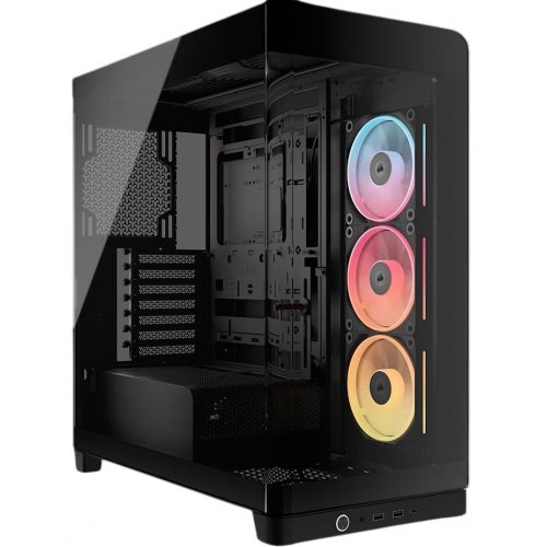 Корпус Corsair FRAME 4500X LX-R RGB Tempered Glass без БЖ (CC-9011316-WW) Black купити в Україні: Київ, Львів, Хмельницький, Тернопіль, Івано-Франківськ | Перевірка сумісності, низька ціна, відгуки, характеристики від TELEMART фото