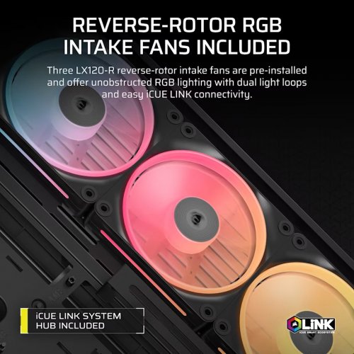 Корпус Corsair FRAME 4500X LX-R RGB Tempered Glass без БЖ (CC-9011316-WW) Black купити в Україні: Київ, Львів, Хмельницький, Тернопіль, Івано-Франківськ | Перевірка сумісності, низька ціна, відгуки, характеристики від TELEMART фото