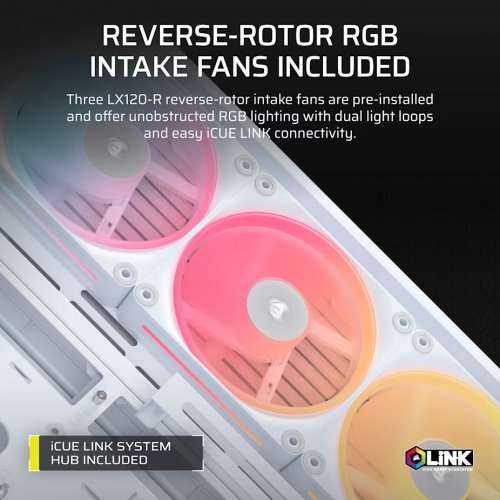 Корпус Corsair FRAME 4500X LX-R RGB Tempered Glass без БЖ (CC-9011317-WW) White купити в Україні: Київ, Львів, Хмельницький, Тернопіль, Івано-Франківськ | Перевірка сумісності, низька ціна, відгуки, характеристики від TELEMART фото