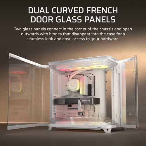Корпус Corsair AIR 5400 LX-R RGB Tempered Glass без БЖ (CC-9011321-WW) White купити в Україні: Київ, Львів, Хмельницький, Тернопіль, Івано-Франківськ | Перевірка сумісності, низька ціна, відгуки, характеристики від TELEMART фото