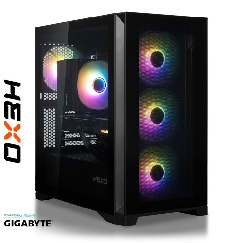 Комп'ютер HEXO Gaming TwinFront Pro (HGP-B850TF7700N507TI-D532S1TBK) Black купити в Україні: Київ, Львів, Хмельницький, Тернопіль, Івано-Франківськ | Низька ціна, відгуки, характеристики від TELEMART фото