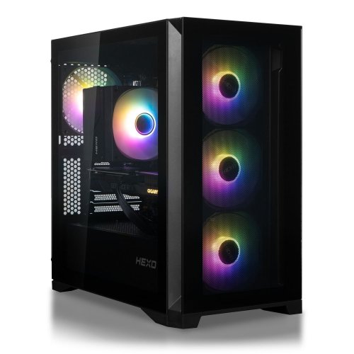 Комп'ютер HEXO Gaming TwinFront Pro (HGP-B850TF7700N507TI-D532S1TBK) Black купити в Україні: Київ, Львів, Хмельницький, Тернопіль, Івано-Франківськ | Низька ціна, відгуки, характеристики від TELEMART фото
