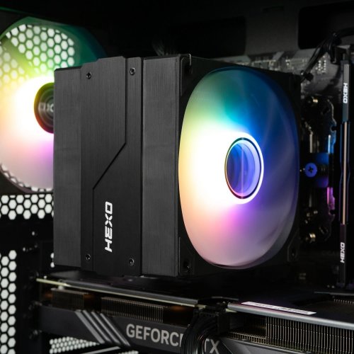 Комп'ютер HEXO Gaming TwinFront Pro (HGP-B850TF7700N507TI-D532S1TBK) Black купити в Україні: Київ, Львів, Хмельницький, Тернопіль, Івано-Франківськ | Низька ціна, відгуки, характеристики від TELEMART фото