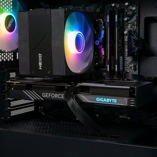 Комп'ютер HEXO Gaming TwinFront Pro (HGP-B850TF7700N507TI-D532S1TBK) Black купити в Україні: Київ, Львів, Хмельницький, Тернопіль, Івано-Франківськ | Низька ціна, відгуки, характеристики від TELEMART фото