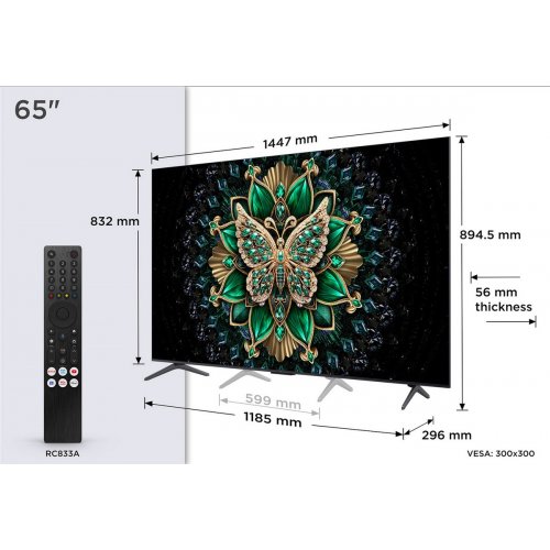 Телевізор TCL 65" 65C6K Black купити в Україні: Київ, Львів, Хмельницький, Тернопіль, Івано-Франківськ | Низька ціна, відгуки, характеристики від TELEMART фото