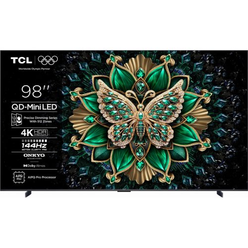 Телевизор TCL 98" 98C6K Black купить в Украине: Киев, Днепр, Харьков, Одесса  | Низкая цена, отзывы, характеристики от TELEMART фото