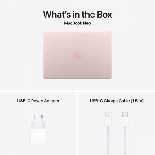 Ноутбук Apple MacBook Neo 13" A18 Pro 8/512GB 2026 (MHFJ4UA/A) Blush купить в Украине: Киев, Днепр, Харьков, Одесса  | Низкая цена, отзывы, характеристики от TELEMART фото