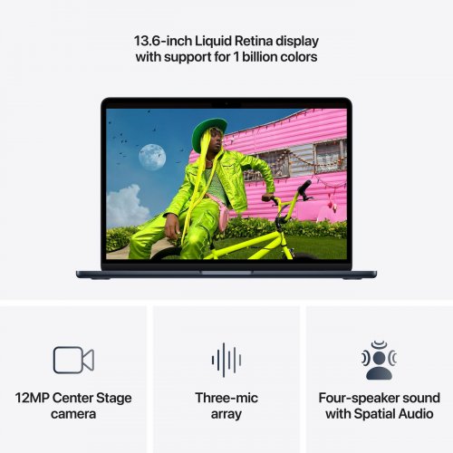 Ноутбук Apple MacBook Air 13" M5 16/1TB 2026 (MDHF4UA/A) Midnight купить в Украине: Киев, Днепр, Харьков, Одесса  | Низкая цена, отзывы, характеристики от TELEMART фото