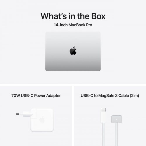 Ноутбук Apple MacBook Pro 14" M5 32/1TB 2026 (MJ3E4UA/A) Silver купити в Україні: Київ, Львів, Хмельницький, Тернопіль, Івано-Франківськ | Низька ціна, відгуки, характеристики від TELEMART фото
