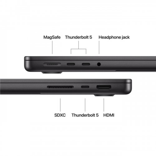 Ноутбук Apple MacBook Pro 14" M5 Pro 24/1TB 2026 (MGDR4UA/A) Space Black купити в Україні: Київ, Львів, Хмельницький, Тернопіль, Івано-Франківськ | Низька ціна, відгуки, характеристики від TELEMART фото