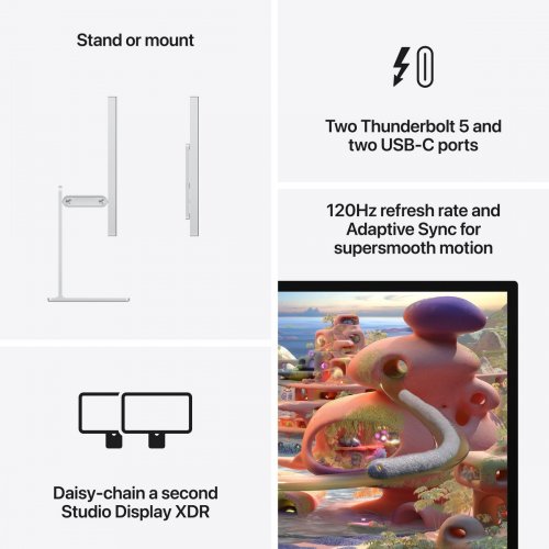 Монитор Apple 27" Studio Display XDR Standard Glass VESA mount adapter (Stand not included) (MFEN4RU/A) Silver купить в Украине: Киев, Днепр, Харьков, Одесса  | Низкая цена, отзывы, характеристики от TELEMART фото