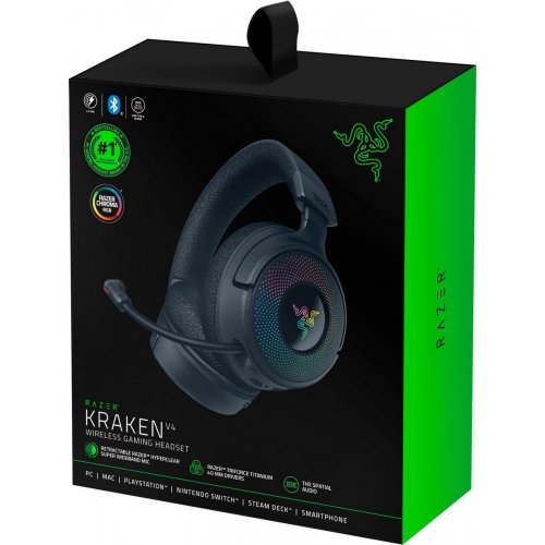 Наушники Razer Kraken V4 (RZ04-05170100-R3M1) Black купить в Украине: Киев, Днепр, Харьков, Одесса  | Низкая цена, отзывы, характеристики от TELEMART фото
