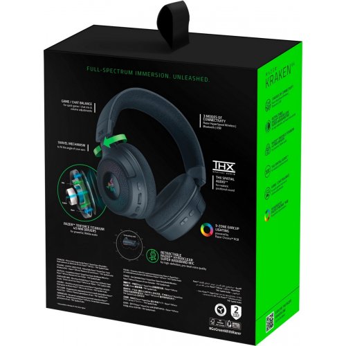 Наушники Razer Kraken V4 (RZ04-05170100-R3M1) Black купить в Украине: Киев, Днепр, Харьков, Одесса  | Низкая цена, отзывы, характеристики от TELEMART фото