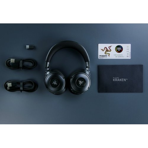 Наушники Razer Kraken V4 (RZ04-05170100-R3M1) Black купить в Украине: Киев, Днепр, Харьков, Одесса  | Низкая цена, отзывы, характеристики от TELEMART фото