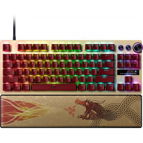 Клавіатура Razer Huntsman V3 Pro TKL Analog Optical Switches Gen-2 Counter-Strike 2 Edition (RZ03-04982100-R3M1) Gold купити в Україні: Київ, Львів, Хмельницький, Тернопіль, Івано-Франківськ | Низька ціна, відгуки, характеристики від TELEMART фото