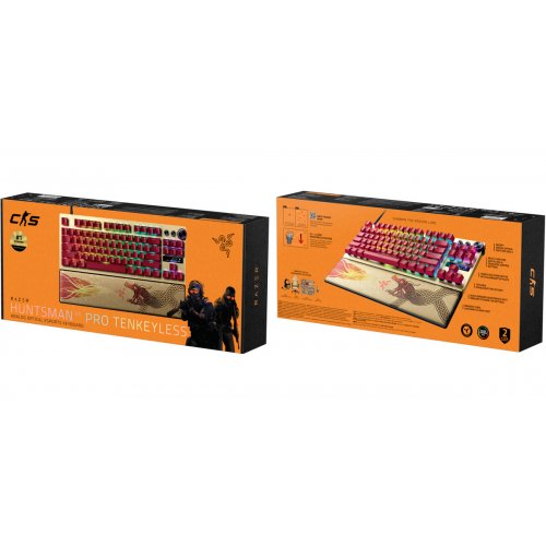 Клавіатура Razer Huntsman V3 Pro TKL Analog Optical Switches Gen-2 Counter-Strike 2 Edition (RZ03-04982100-R3M1) Gold купити в Україні: Київ, Львів, Хмельницький, Тернопіль, Івано-Франківськ | Низька ціна, відгуки, характеристики від TELEMART фото