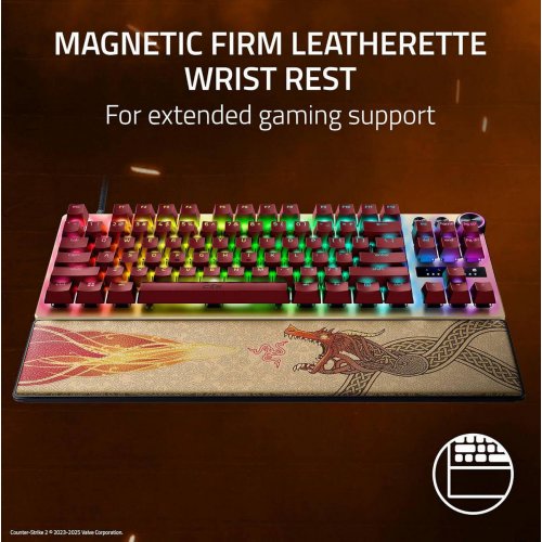 Клавіатура Razer Huntsman V3 Pro TKL Analog Optical Switches Gen-2 Counter-Strike 2 Edition (RZ03-04982100-R3M1) Gold купити в Україні: Київ, Львів, Хмельницький, Тернопіль, Івано-Франківськ | Низька ціна, відгуки, характеристики від TELEMART фото