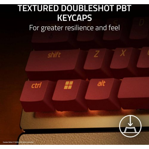 Клавіатура Razer Huntsman V3 Pro TKL Analog Optical Switches Gen-2 Counter-Strike 2 Edition (RZ03-04982100-R3M1) Gold купити в Україні: Київ, Львів, Хмельницький, Тернопіль, Івано-Франківськ | Низька ціна, відгуки, характеристики від TELEMART фото