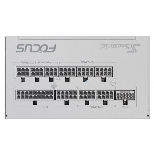 Уценка блок питания Seasonic Focus GX-750W ATX 3.1 (FOCUS-GX-750-ATX31-WHITE) White (Следы использования, 861808) купить в Украине: Киев, Днепр, Харьков, Одесса  | Проверка совместимости, низкая цена, отзывы, характеристики от TELEMART фото