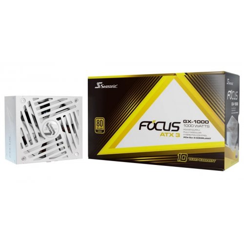 Уценка блок питания Seasonic Focus GX-750W ATX 3.1 (FOCUS-GX-750-ATX31-WHITE) White (Следы использования, 861808) купить в Украине: Киев, Днепр, Харьков, Одесса  | Проверка совместимости, низкая цена, отзывы, характеристики от TELEMART фото