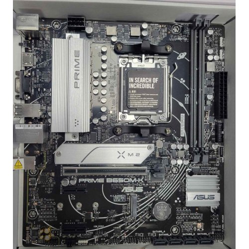 Уценка материнская плата Asus PRIME B650M-K (sAM5, AMD B650) (Следы использования, 861832) купить в Украине: Киев, Днепр, Харьков, Одесса  | Проверка совместимости, низкая цена, отзывы, характеристики от TELEMART фото