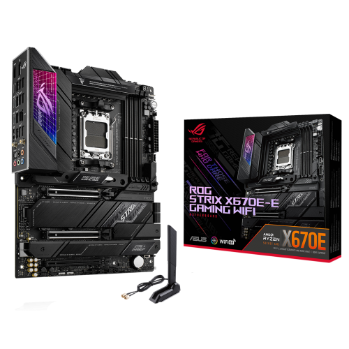 Материнська плата Asus ROG STRIX X670E-E GAMING WIFI (sAM5, X670) (Відновлено продавцем, 861853) купити в Україні: Київ, Львів, Хмельницький, Тернопіль, Івано-Франківськ | Перевірка сумісності, низька ціна, відгуки, характеристики від TELEMART фото