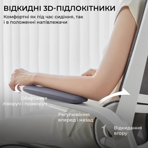 Крісло офісне Sihoo M59AS Mesh (M59AS-M301) Gray купити в Україні: Київ, Львів, Хмельницький, Тернопіль, Івано-Франківськ | Низька ціна, відгуки, характеристики від TELEMART фото