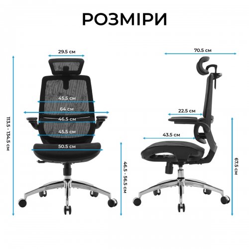 Крісло офісне Sihoo M59AS Mesh (M59AS-M302) Black купити в Україні: Київ, Львів, Хмельницький, Тернопіль, Івано-Франківськ | Низька ціна, відгуки, характеристики від TELEMART фото