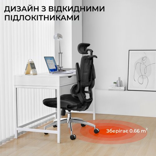 Крісло офісне Sihoo M59AS Mesh (M59AS-M302) Black купити в Україні: Київ, Львів, Хмельницький, Тернопіль, Івано-Франківськ | Низька ціна, відгуки, характеристики від TELEMART фото