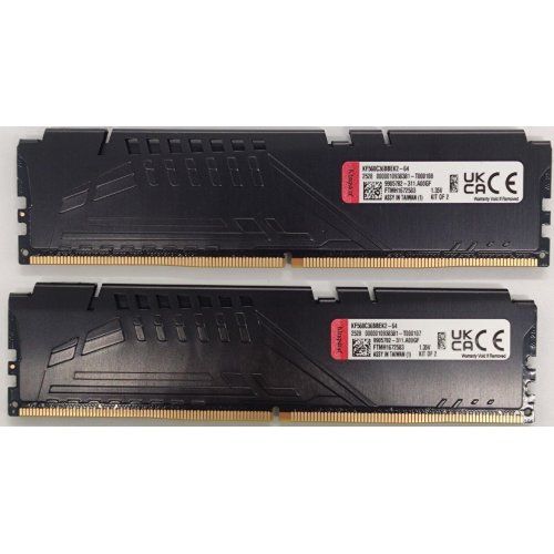 Озп Kingston DDR5 64GB (2x32GB) 6000Mhz FURY Beast Black (KF560C36BBEK2-64) (Відновлено продавцем, 861897) купити в Україні: Київ, Львів, Хмельницький, Тернопіль, Івано-Франківськ | Перевірка сумісності, низька ціна, відгуки, характеристики від TELEMART фото
