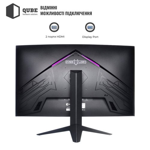 Монитор Qube 27" Overlord C27Q165Fast Black (Восстановлено продавцом, 861902) купить в Украине: Киев, Днепр, Харьков, Одесса  | Низкая цена, отзывы, характеристики от TELEMART фото
