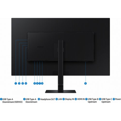 Монитор Samsung 37" ViewFinity S8 S80UD (LS37D802UAIXUA) Black купить в Украине: Киев, Днепр, Харьков, Одесса  | Низкая цена, отзывы, характеристики от TELEMART фото