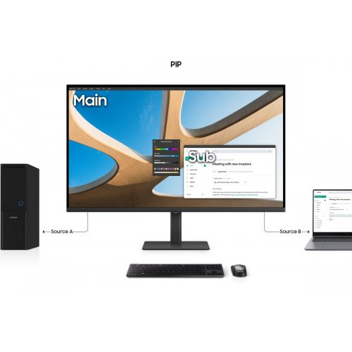 Монитор Samsung 37" ViewFinity S8 S80UD (LS37D802UAIXUA) Black купить в Украине: Киев, Днепр, Харьков, Одесса  | Низкая цена, отзывы, характеристики от TELEMART фото