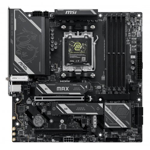 Материнська плата MSI MAG B850M GAMING PRO MAX WIFI (sAM5, AMD B850) купити в Україні: Київ, Львів, Хмельницький, Тернопіль, Івано-Франківськ | Перевірка сумісності, низька ціна, відгуки, характеристики від TELEMART фото