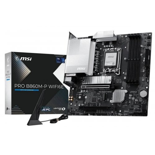 Материнская плата MSI PRO B860M-P WIFI6E (s1851, Intel B860) купить в Украине: Киев, Днепр, Харьков, Одесса  | Проверка совместимости, низкая цена, отзывы, характеристики от TELEMART фото