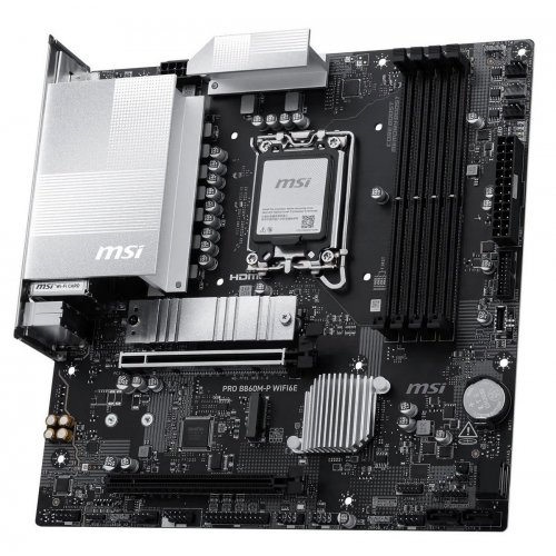 Материнская плата MSI PRO B860M-P WIFI6E (s1851, Intel B860) купить в Украине: Киев, Днепр, Харьков, Одесса  | Проверка совместимости, низкая цена, отзывы, характеристики от TELEMART фото