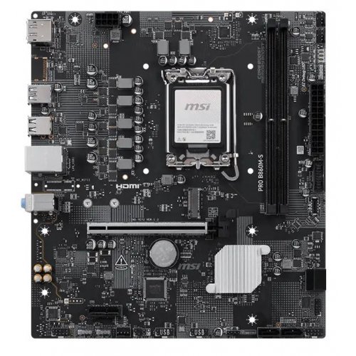 Материнська плата MSI PRO B860M-S (s1851, Intel B860) купити в Україні: Київ, Львів, Хмельницький, Тернопіль, Івано-Франківськ | Перевірка сумісності, низька ціна, відгуки, характеристики від TELEMART фото