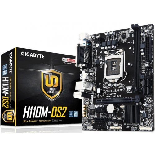 Материнська плата Gigabyte GA-H110M-DS2 (s1151, Intel H110) (Відновлено продавцем, 862020) купити в Україні: Київ, Львів, Хмельницький, Тернопіль, Івано-Франківськ | Перевірка сумісності, низька ціна, відгуки, характеристики від TELEMART фото