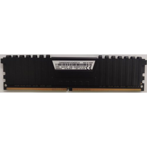 Озп Corsair DDR4 8GB 2400Mhz Vengeance LPX (CMK8GX4M1A2400C14) Black (Відновлено продавцем, 862024) купити в Україні: Київ, Львів, Хмельницький, Тернопіль, Івано-Франківськ | Перевірка сумісності, низька ціна, відгуки, характеристики від TELEMART фото
