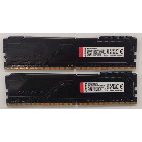 Озу Kingston DDR4 16GB (2x8GB) 3200Mhz FURY Beast Black (KF432C16BBK2/16) (Восстановлено продавцом, 862064) купить в Украине: Киев, Днепр, Харьков, Одесса  | Проверка совместимости, низкая цена, отзывы, характеристики от TELEMART фото